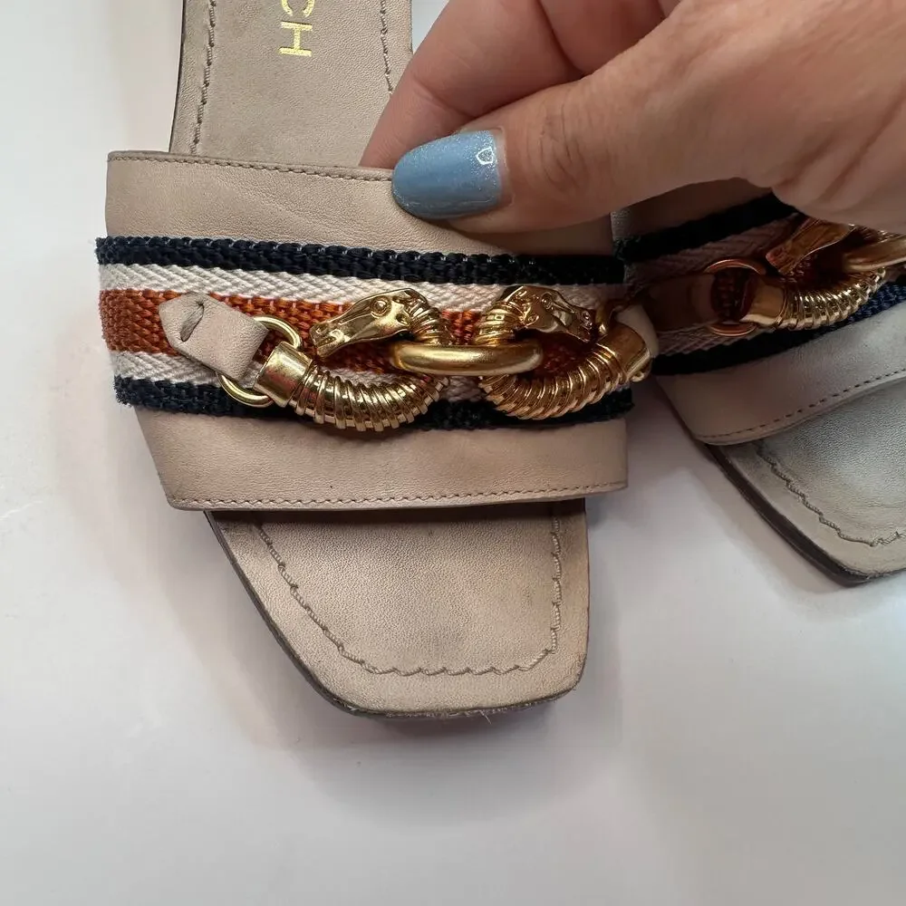 Tory Burch Jessa 55MM Horsehead Cream Sandals